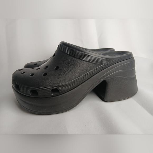 NWT CROCS SIREN Heel Clog Black Size 11 Men (Made Small) - Picture 3 of 8